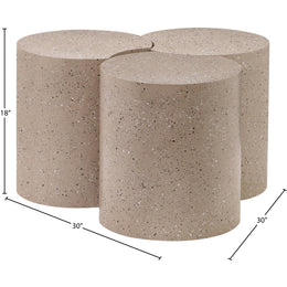 Meridian Dimple Taupe Coffee Table