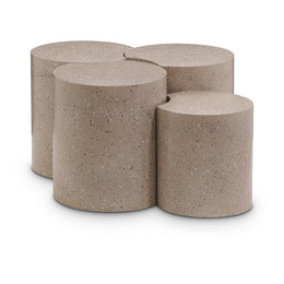 Meridian Dimple Taupe Coffee Table
