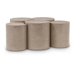 Meridian Dimple Taupe Coffee Table