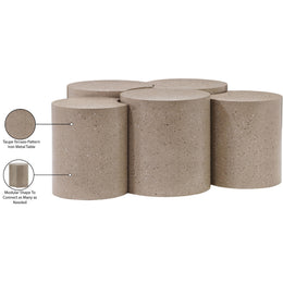 Meridian Dimple Taupe Coffee Table
