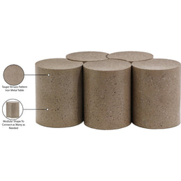 Meridian Dimple Taupe Coffee Table