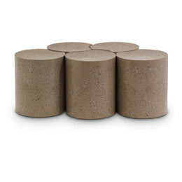 Meridian Dimple Taupe Coffee Table