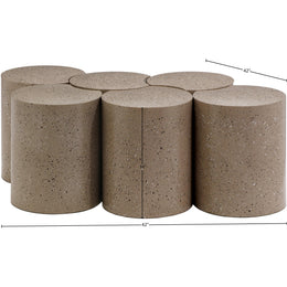 Meridian Dimple Taupe Coffee Table