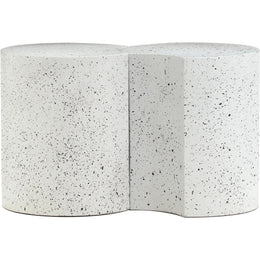 Meridian Dimple White End Table