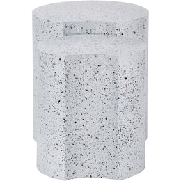 Meridian Dimple White End Table