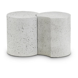 Meridian Dimple White End Table
