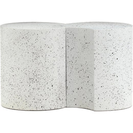 Meridian Dimple White End Table