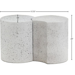 Meridian Dimple White End Table