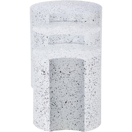 Meridian Dimple White End Table
