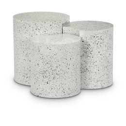Meridian Dimple White End Table