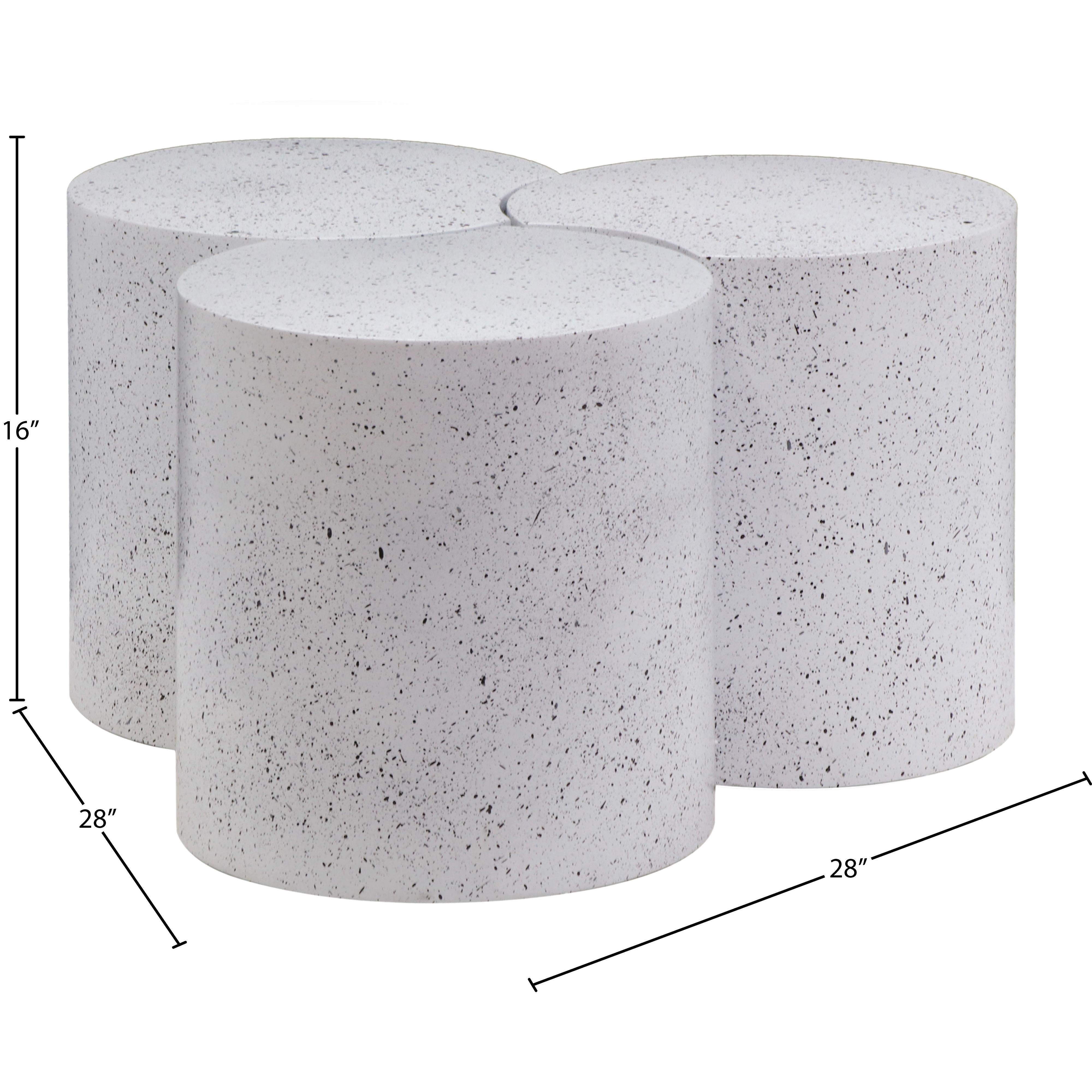 Meridian Dimple White Coffee Table