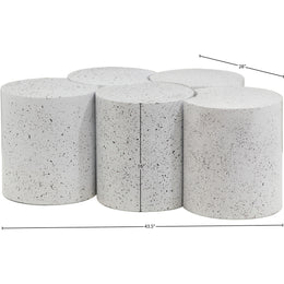 Meridian Dimple White Coffee Table