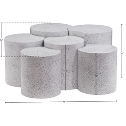 Meridian Dimple White Coffee Table