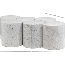 Meridian Dimple White Coffee Table