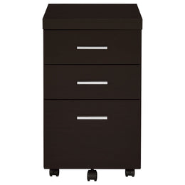 Skeena 3-drawer Mobile Office Storage Cabinet Cappuccino