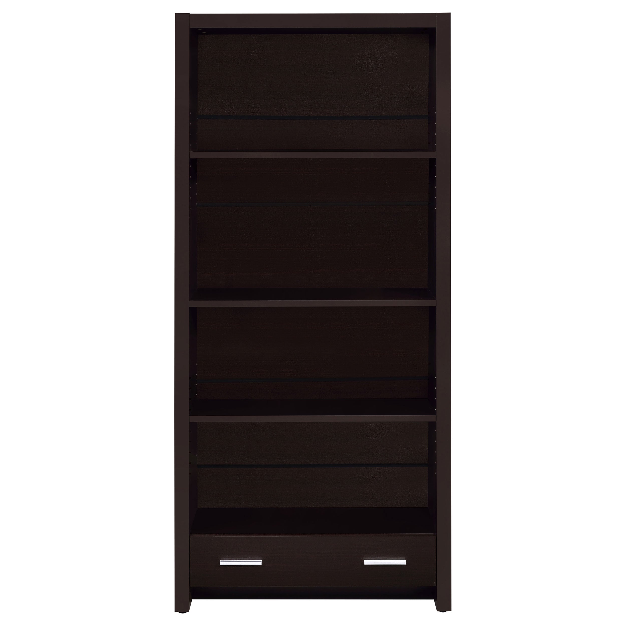 Skylar 71-inch 5-shelf Bookcase with Drawer Cappuccino