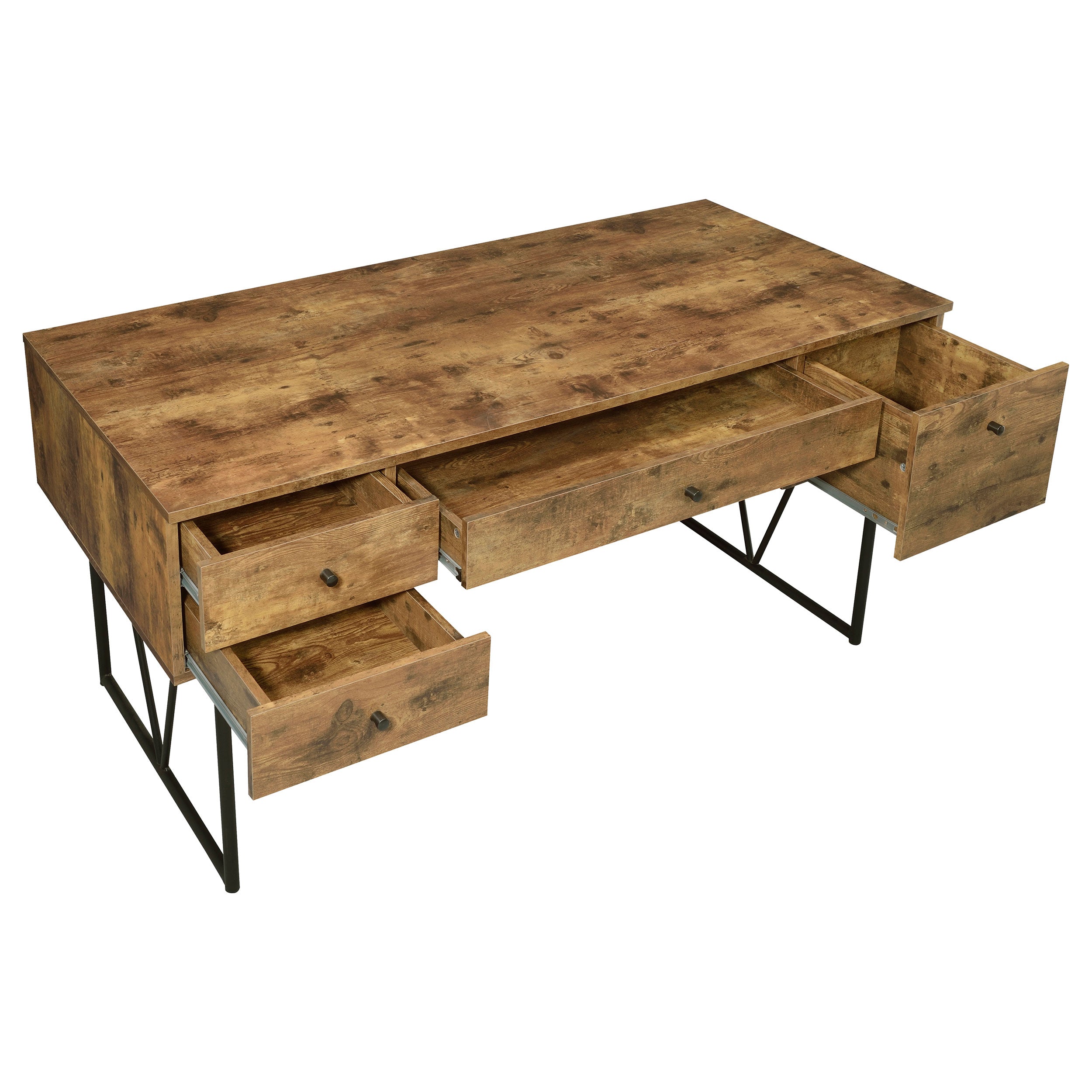 Analiese 63-inch 4-drawer Writing Desk Grey Driftwood