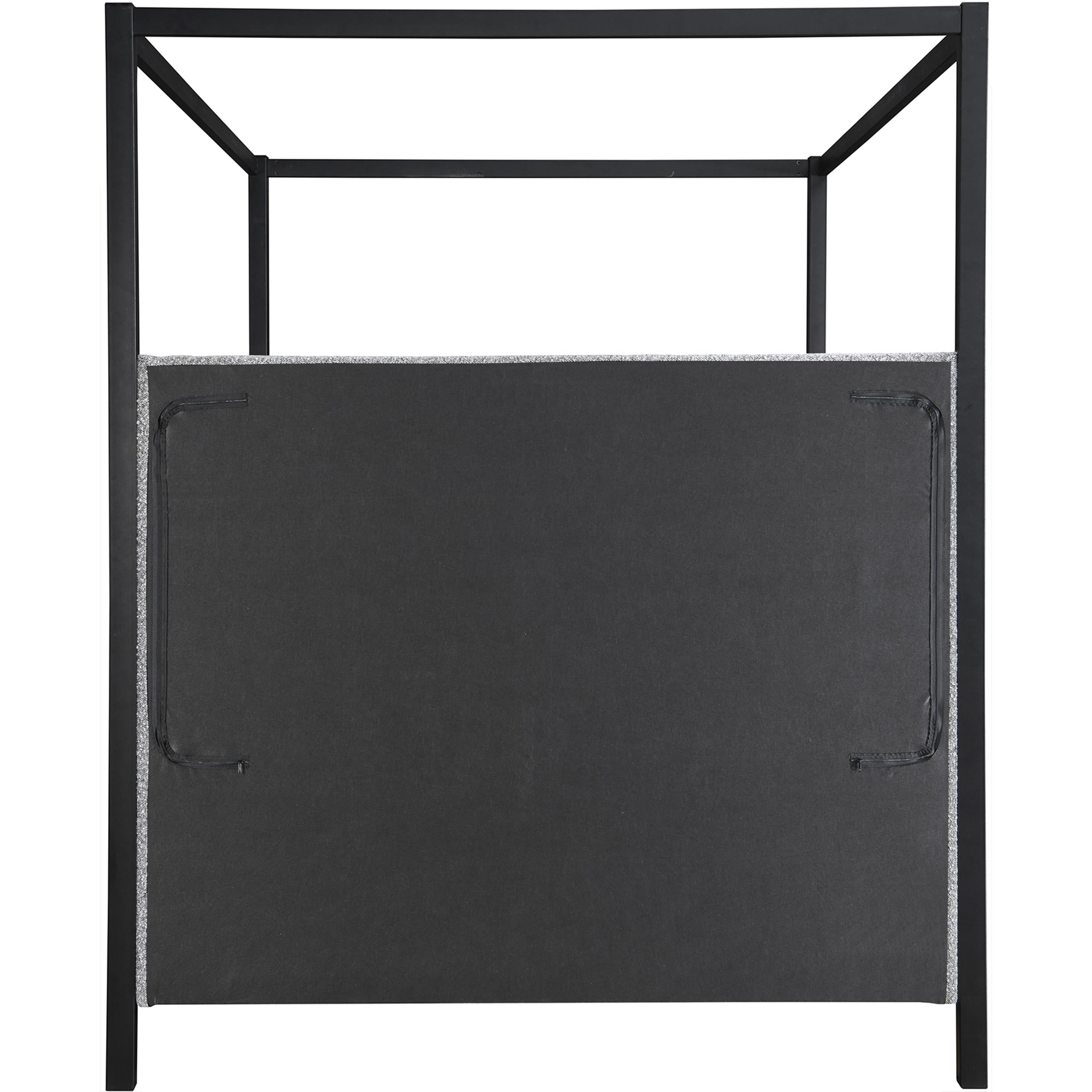 Meridian Kelly Grey Boucle Fabric King Bed (3 Boxes)