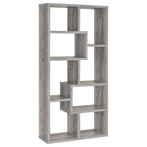 Theo 71-inch 7-shelf Bookshelf Cappuccino
