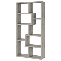 Theo 71-inch 7-shelf Bookshelf Cappuccino