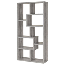 Theo 71-inch 7-shelf Bookshelf Cappuccino