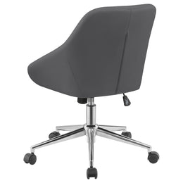 Jackman Upholstered Adjustable Home Office Desk Chair Brown