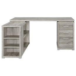 Yvette 60-inch 3-drawer L-Shape Computer Desk Cappuccino
