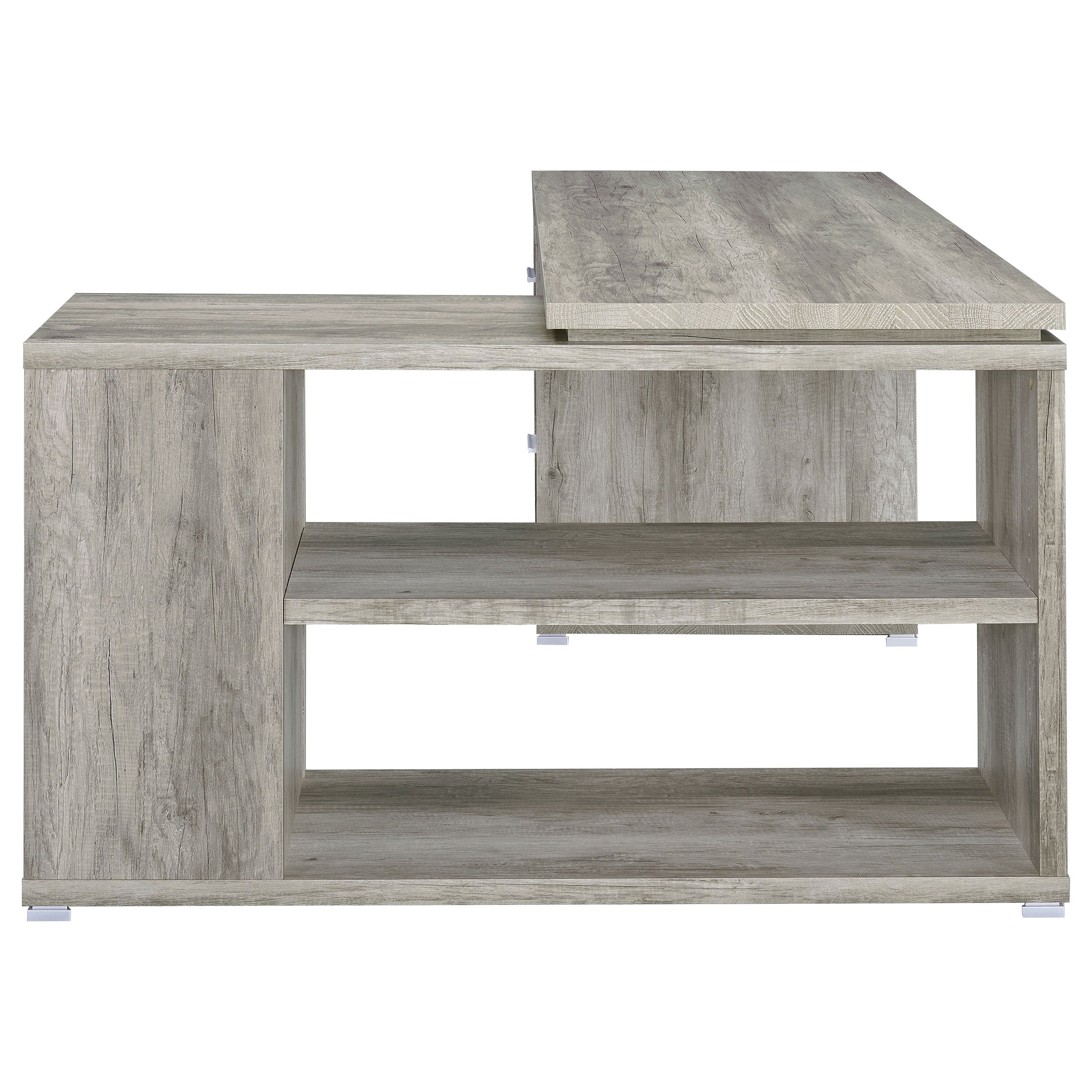 Yvette 60-inch 3-drawer L-Shape Computer Desk Cappuccino
