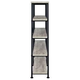 Analiese 63-inch 4-shelf Double Bookshelf Grey Driftwood