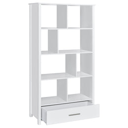 Dylan 68-inch 4-shelf Storage Bookshelf Weathered Grey