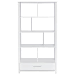 Dylan 68-inch 4-shelf Storage Bookshelf Weathered Grey
