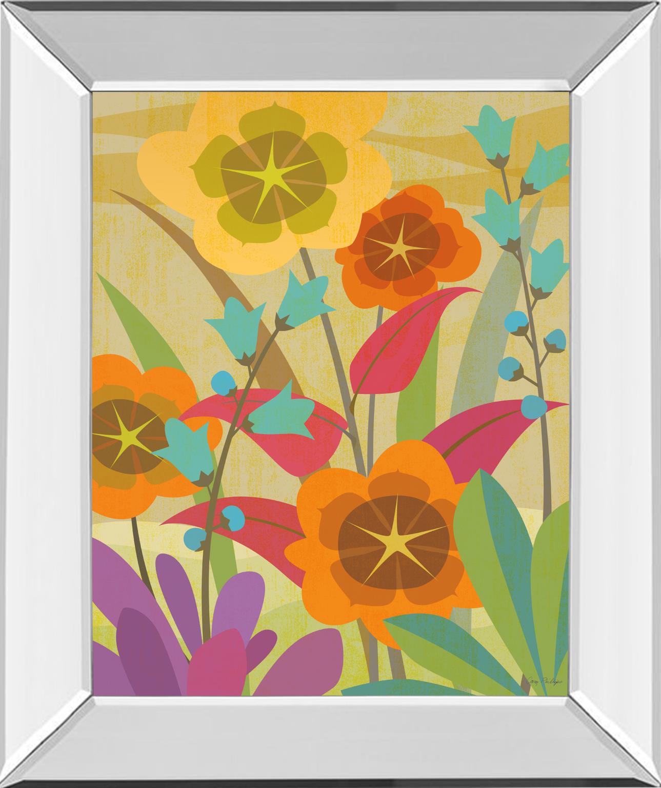 Mirrored Frame Flowerbed By Cary Phillips 22X26 Mirror Frame Print