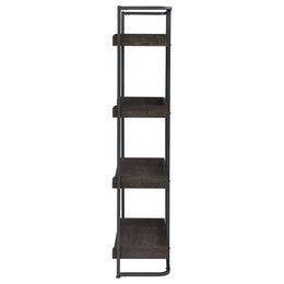 Ember 68-inch 4-shelf Bookshelf Dark Oak and Black