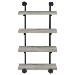 Elmcrest 24-inch 4-shelf Wall Bookshelf Grey Driftwood