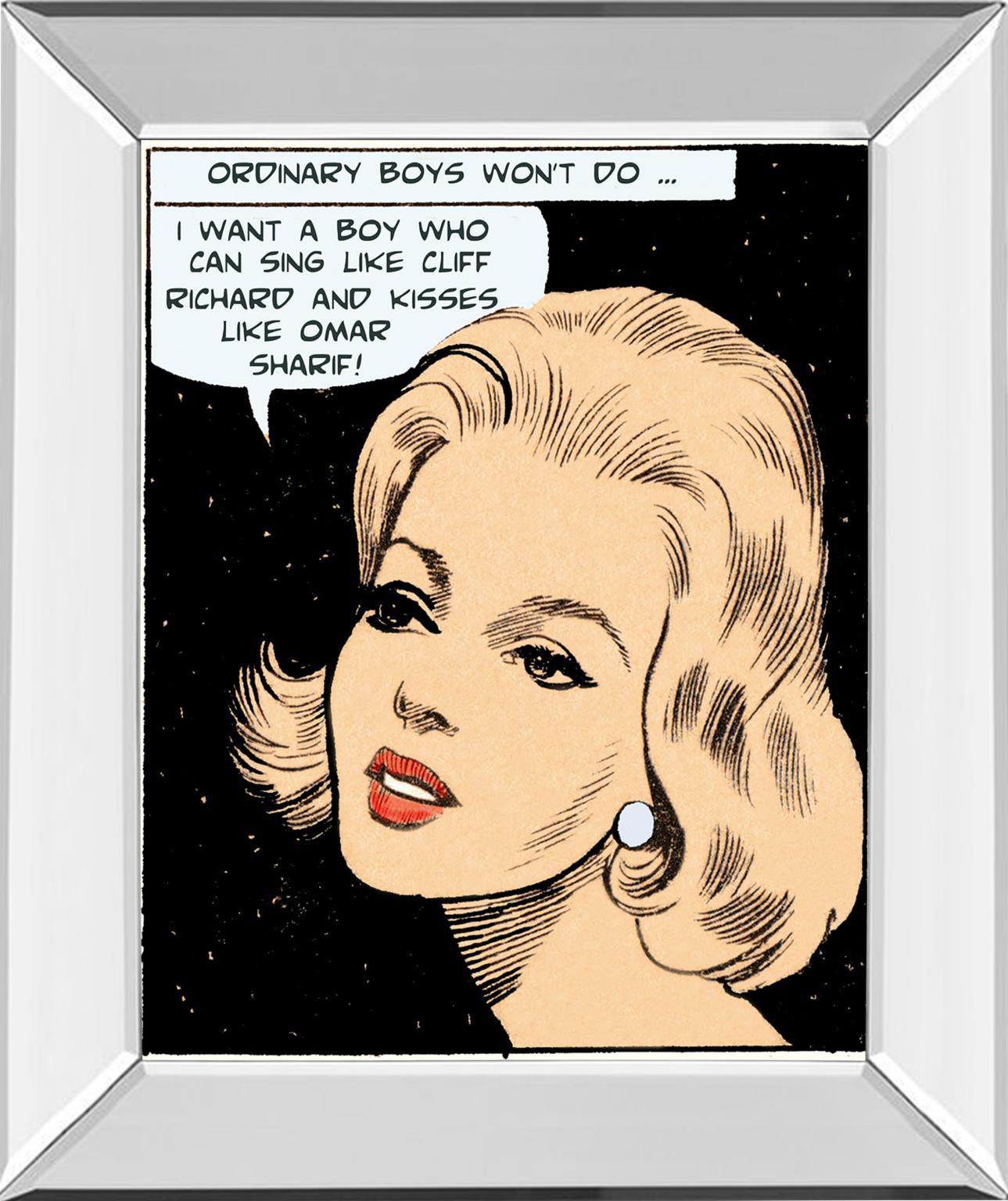 Mirrored Frame Ordinary Boys Won'T Do By Roy Newby 22X26 Mirror Frame Print