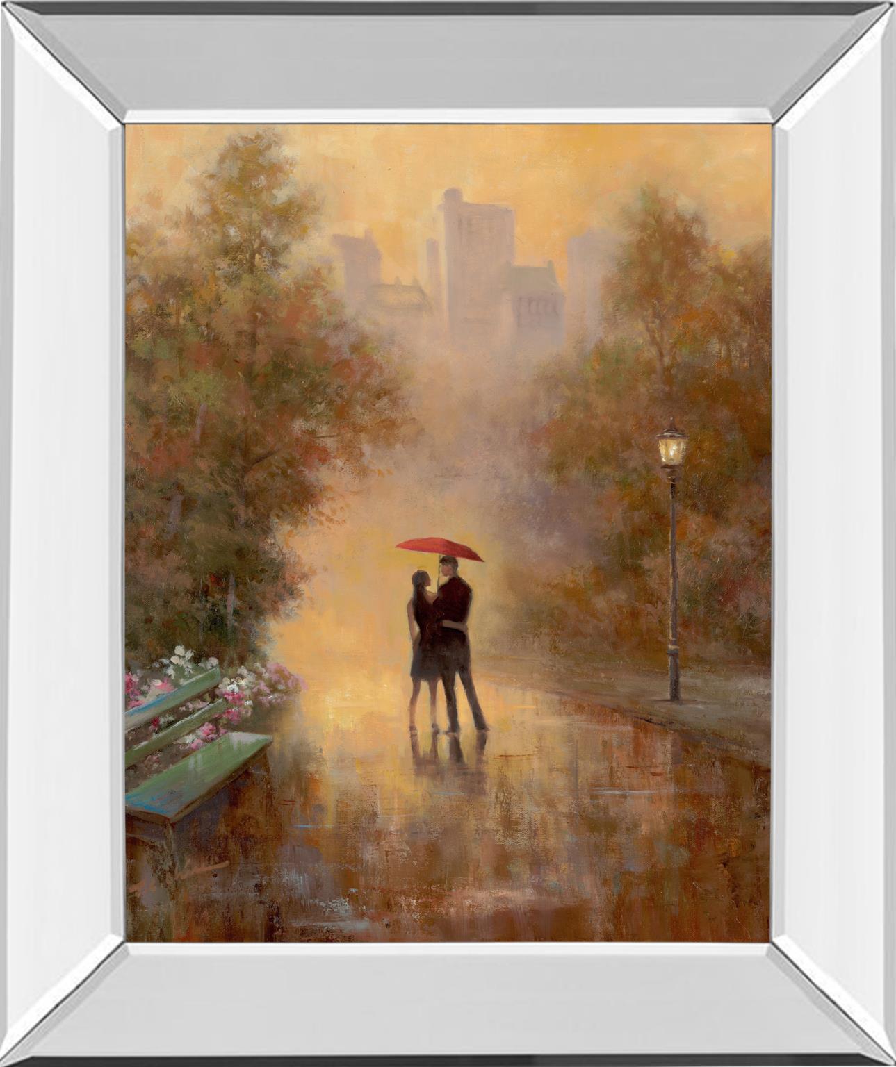 Mirrored Frame Walk In The Park I By T.C. Chiu 22X26 Mirror Frame Print