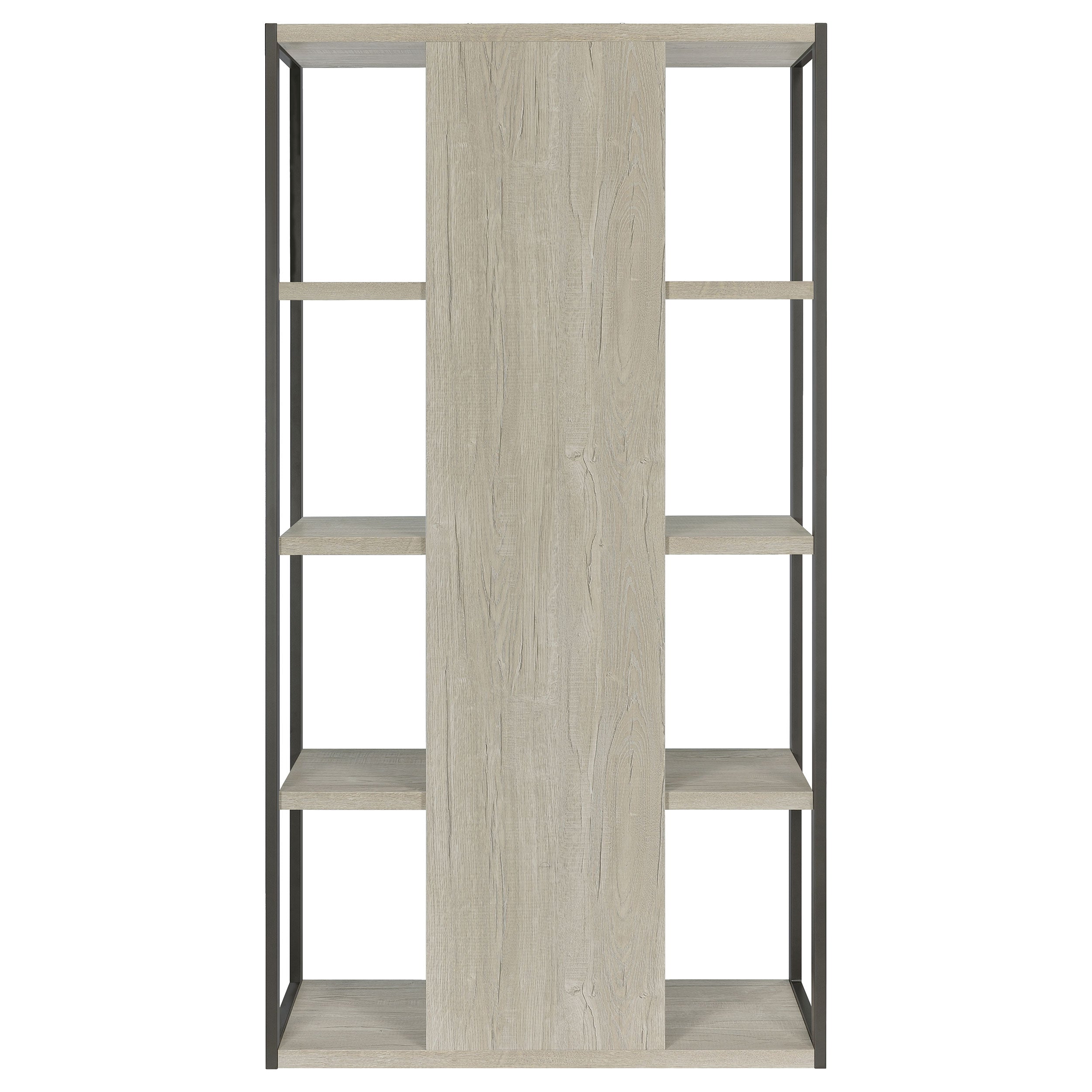 Loomis 72-inch 4-shelf Bookshelf Whitewashed Grey