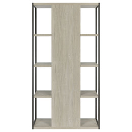 Loomis 72-inch 4-shelf Bookshelf Whitewashed Grey