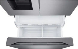 LG - 36-in Counter-Depth MAX 25.5 Cu. Ft. French Door Smart Refrigerator with Ice Plus - PrintProof Stainless Steel Look