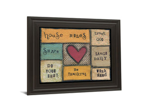 House Rules By Lisa Larson 22X26 Framed Print