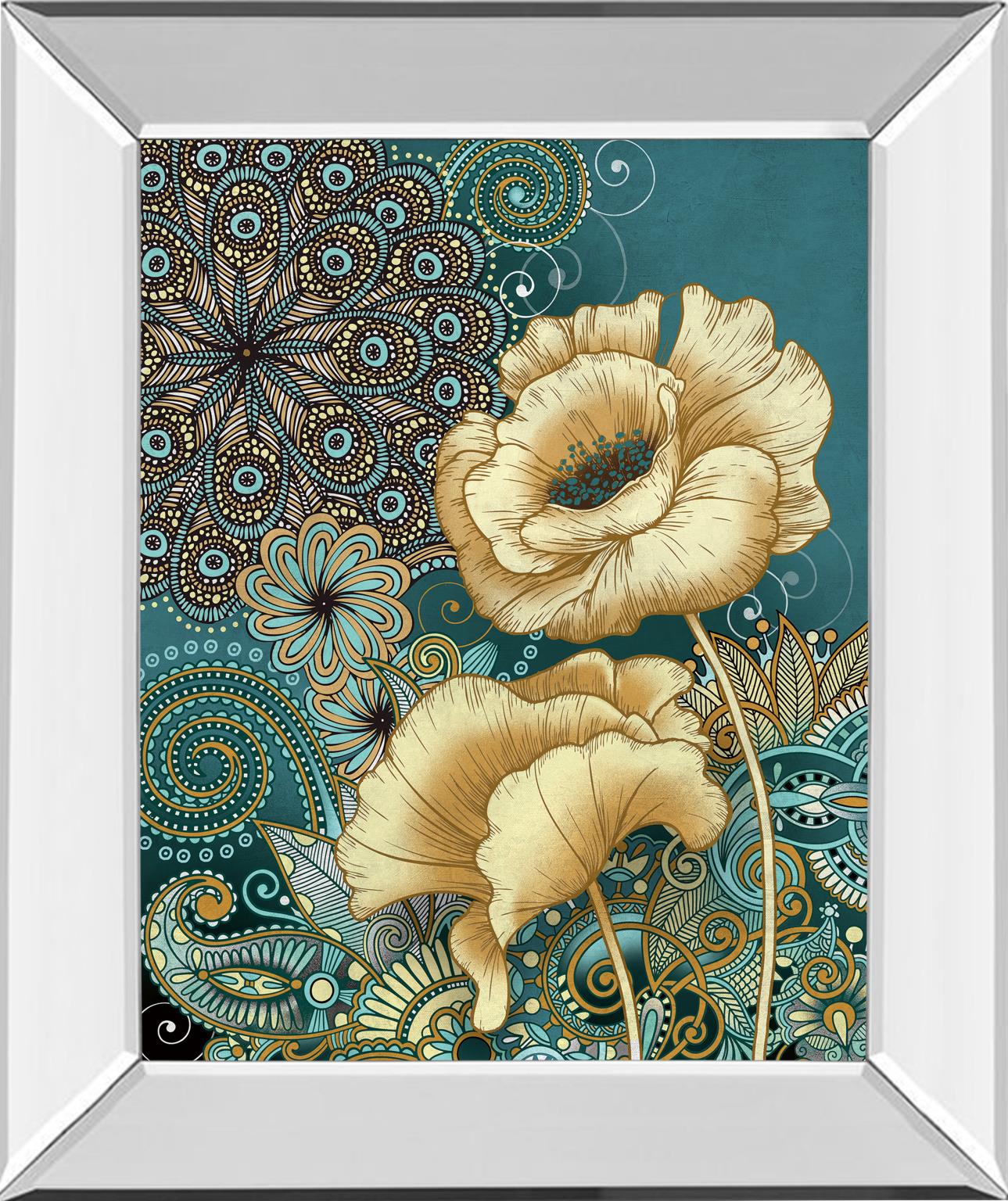 Mirrored Frame Inspired Blooms 2 By Conrad Knutsen 22X26 Mirror Frame Print