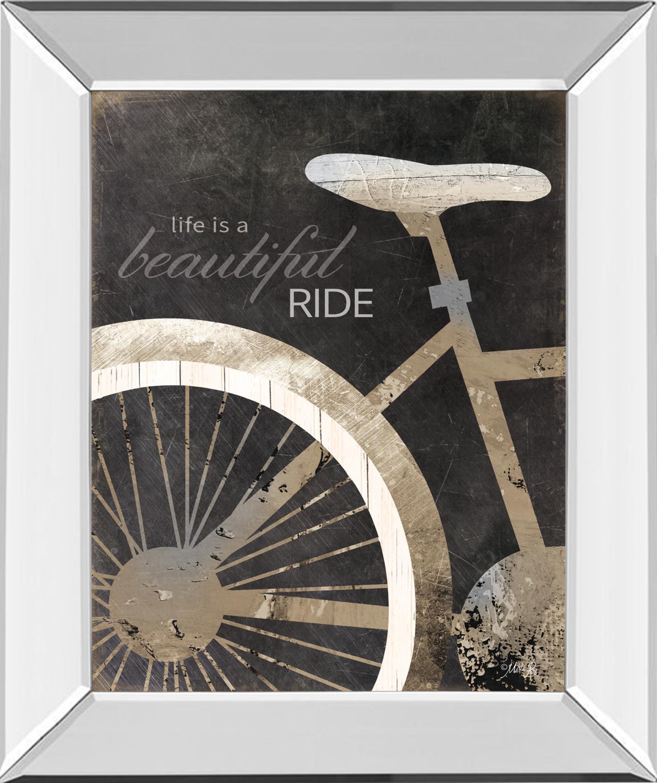 Mirrored Frame Life Is A Beautiful Ride By Marla Rae 22X26 Mirror Frame Print