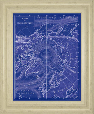 Arctic Map By The Vintage Collection 22X26 Framed Print