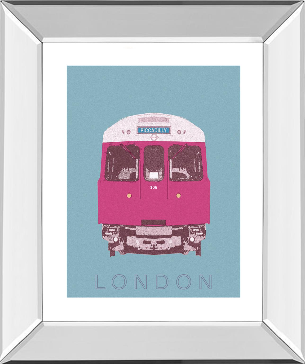 Mirrored Frame London Transport 3 By Ben James 22X26 Mirror Frame Print