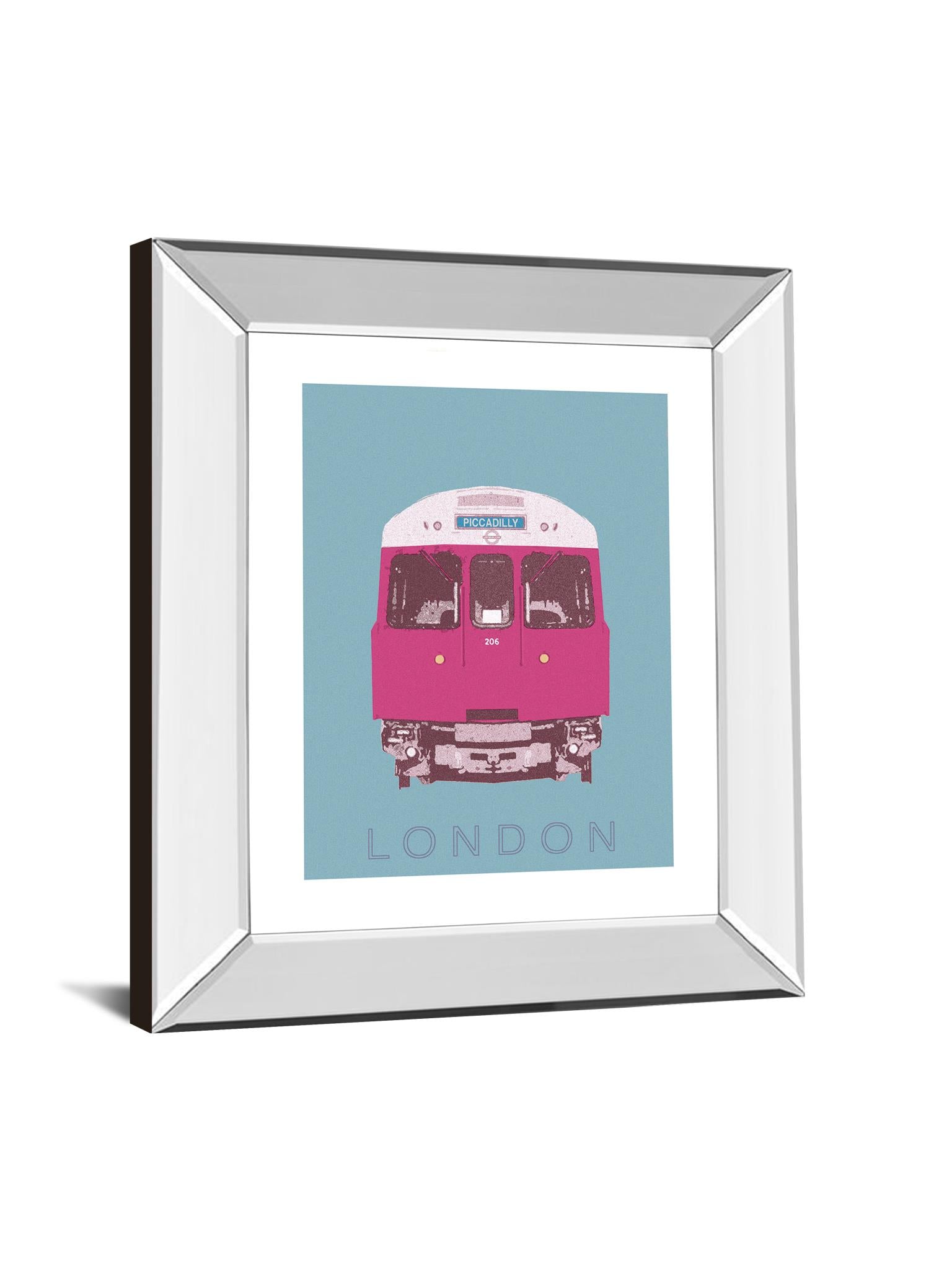 Mirrored Frame London Transport 3 By Ben James 22X26 Mirror Frame Print
