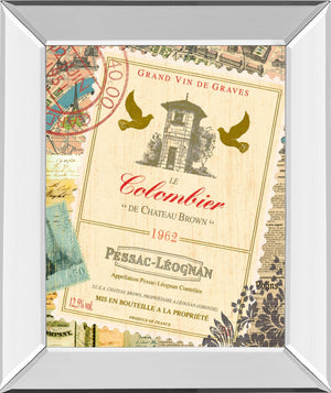 Mirrored Frame Wine Tour 1 By Maria Mendez 22X26 Mirror Frame Print