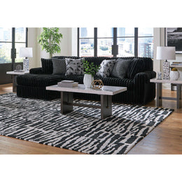 Swipe Furniture Exclusive Design Midnight-Madness Fabric 2 pc Sectional 9810316/9810367