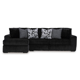 Swipe Furniture Exclusive Design Midnight-Madness Fabric 2 pc Sectional 9810316/9810367