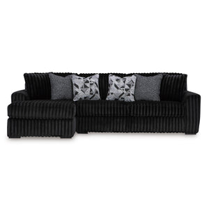 Swipe Furniture Exclusive Design Midnight-Madness Fabric 2 pc Sectional 9810316/9810367