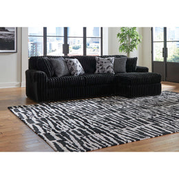 Swipe Furniture Exclusive Design Midnight-Madness Fabric 2 pc Sectional 9810366/9810317